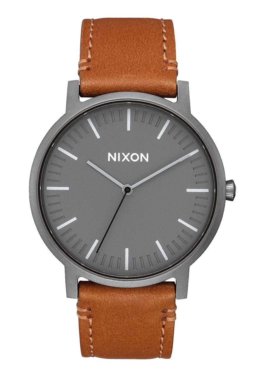 NIXON PORTER LEATHER WATCH